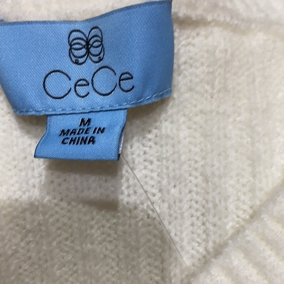 CECE ruffle sweater Size M. Cream color. NWT - Picture 6 of 8